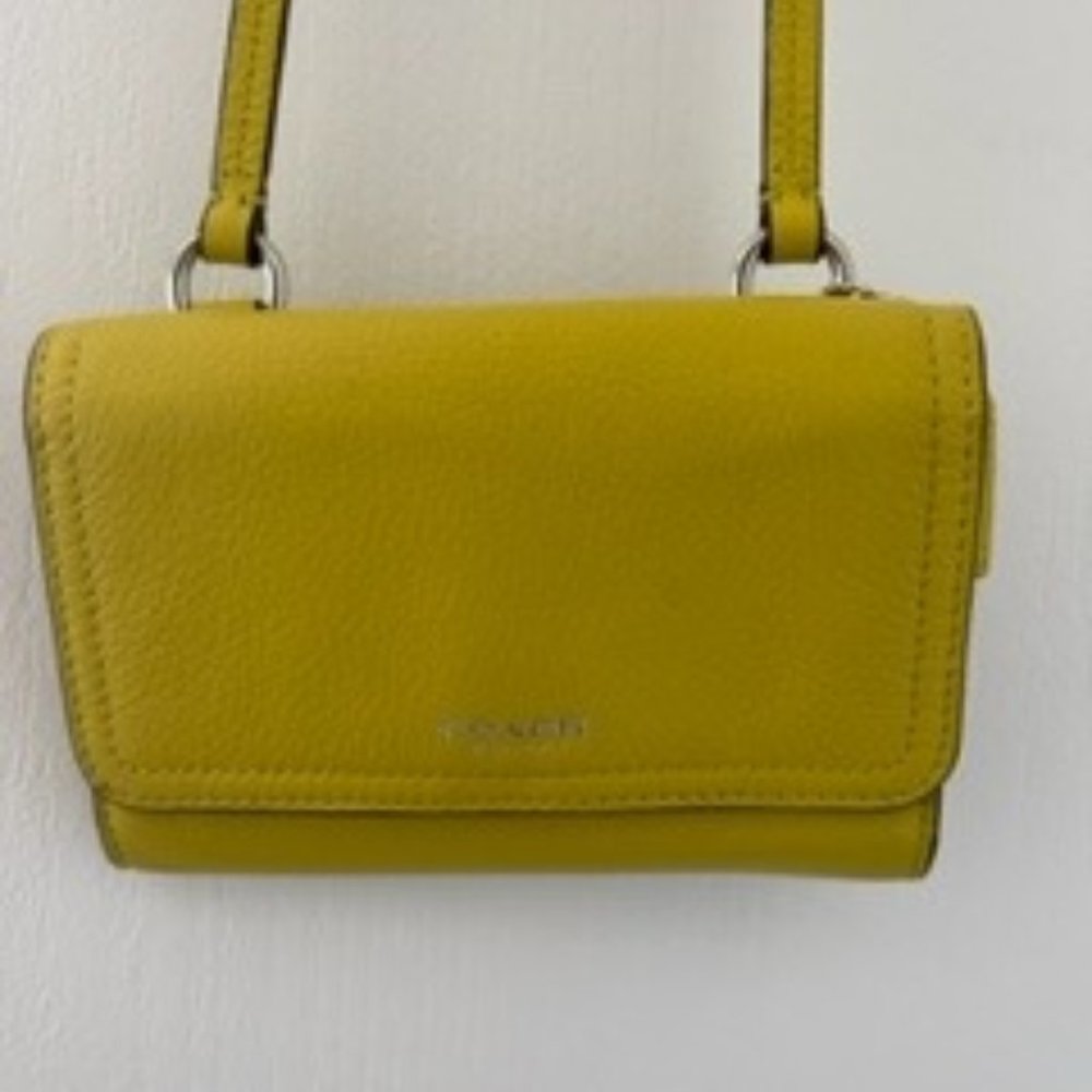 Coach yellow small bag